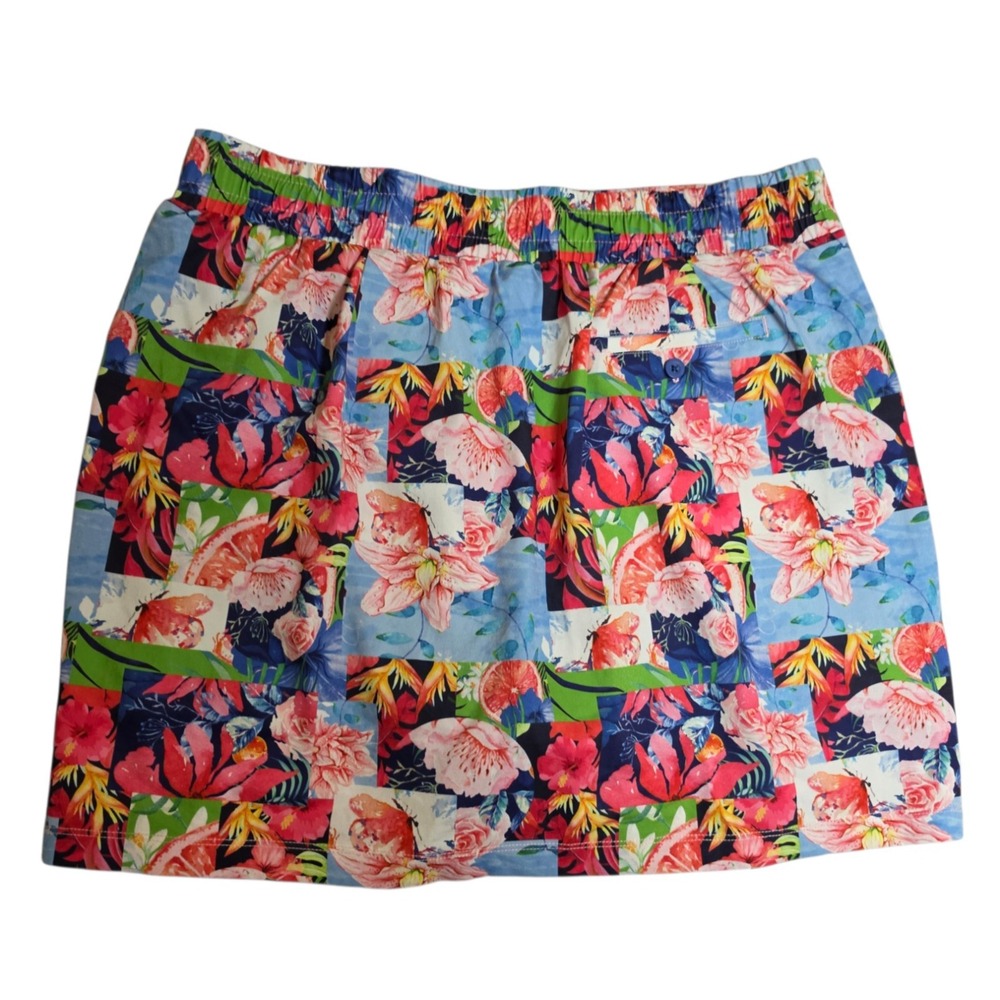 Kyodan Floral Patchwork Print Golf Skort Summer Mix Floral Skort New with Tags